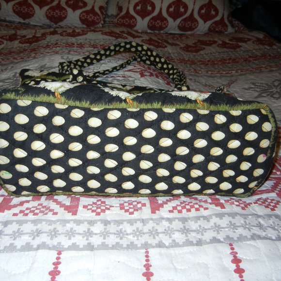 Vera Bradley Tote • Vintage * Chanticleer Chicken and Egg Purse Tote 15inx12in - Picture 6 of 11